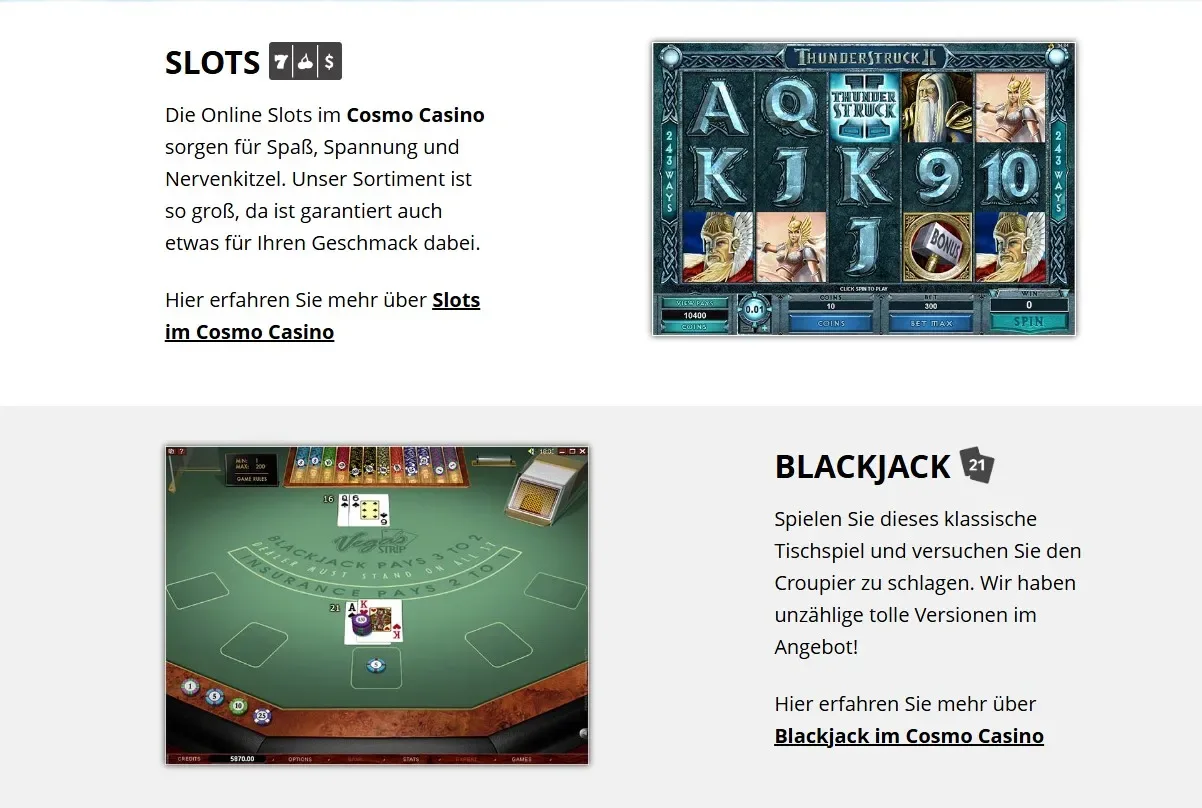 Cosmo casino slots