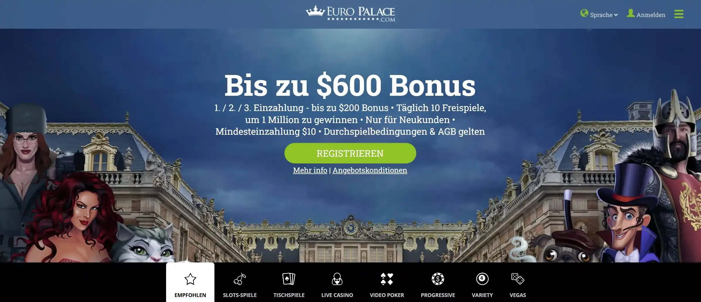 Euro palace banner